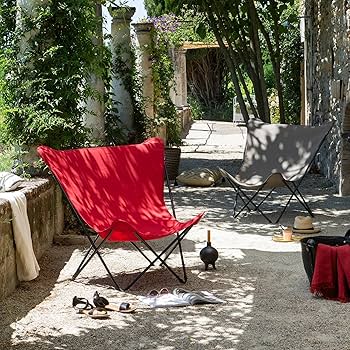バタフライチェア POP UP XL/Lafuma Amazon.com: Lafuma Pop Up XL Lounge Chair (Garance Red